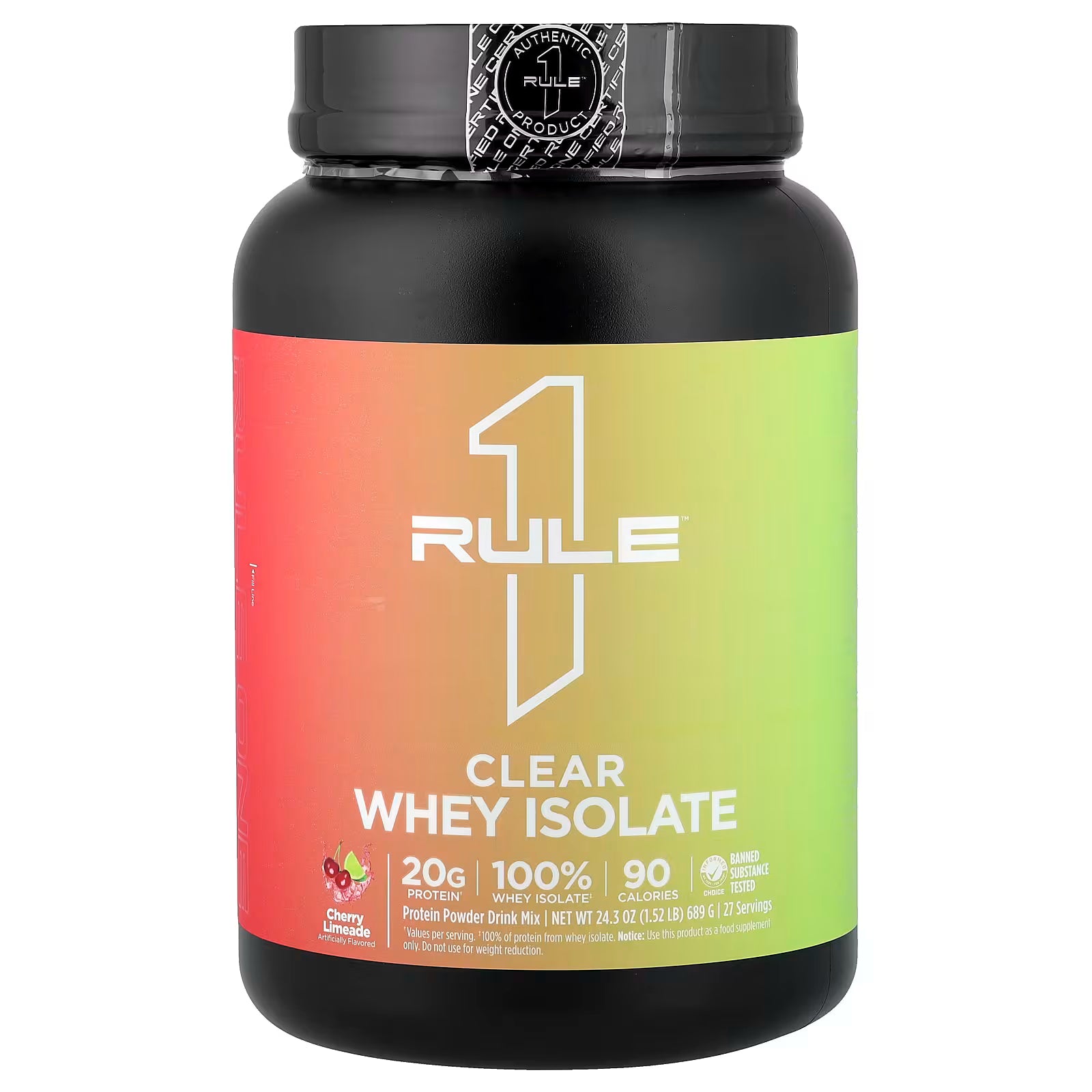 Rule1 Clear Whey Isolate Protein (1.52 lbs)