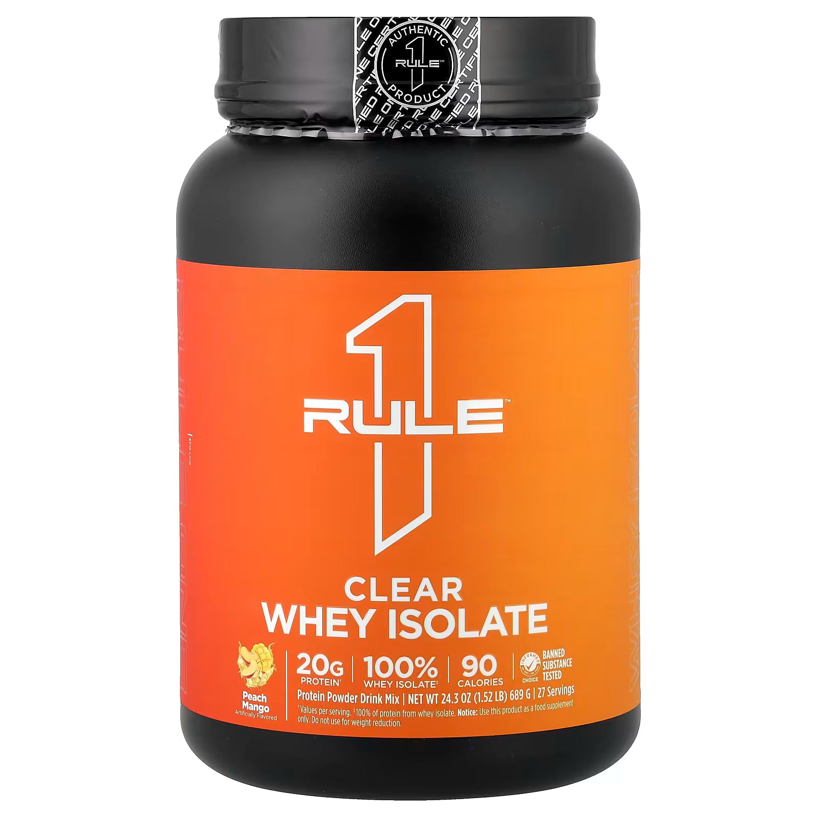 Rule1 Clear Whey Isolate Protein (1.52 lbs)