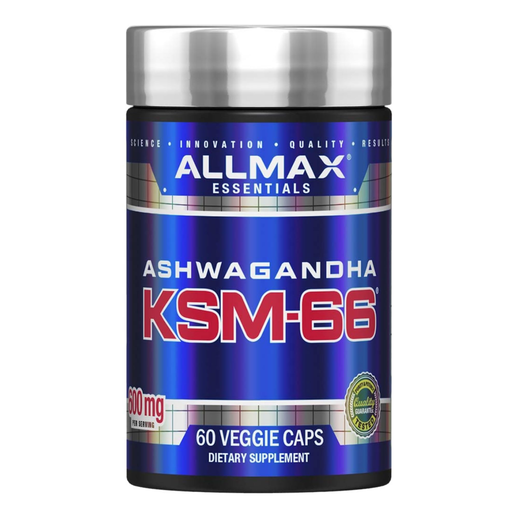 Allmax KSM-66 Ashwagandha Supplement (60 Capsules)