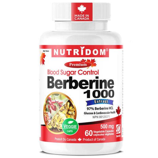 Berberine HCL 500mg| Metabolic and Blood Sugar Support | 60 Vegan Capsules