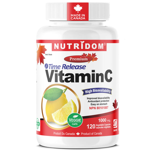 Vitamin C 1000mg | Time Release | High Bioavailability | 120 Vcaps