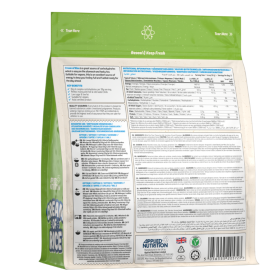 Applied Nutrition Cream Of Rice 1kg