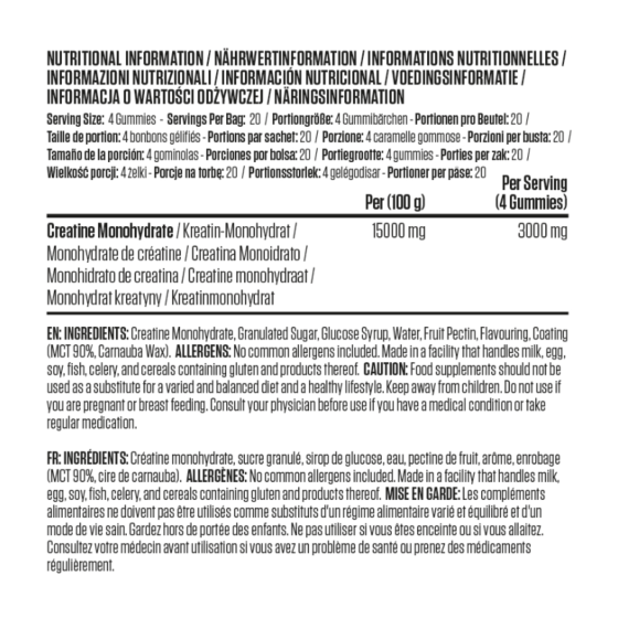 Applied Nutrition Creatine Monohydrate Gummies 80 Gummies